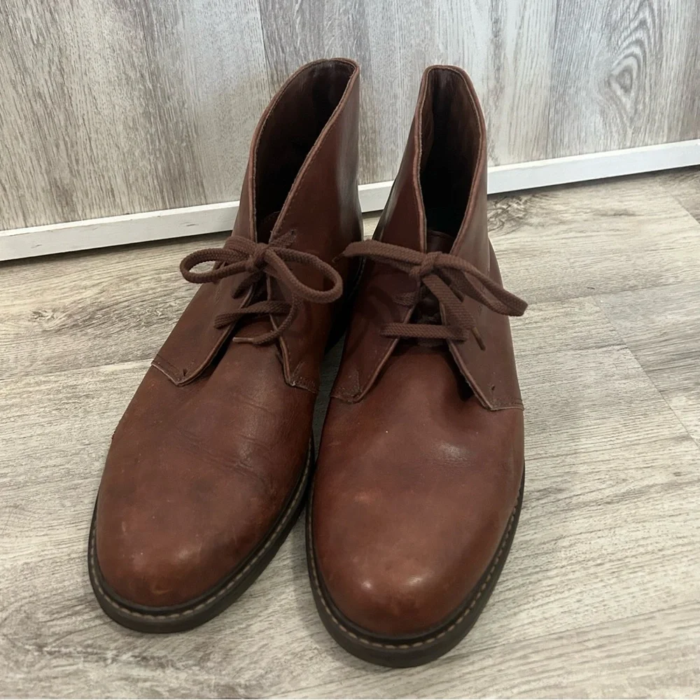 Sebago Drysides Chukka Leather Boots Men's 10 Wide Brown Preppy Academia Cabin